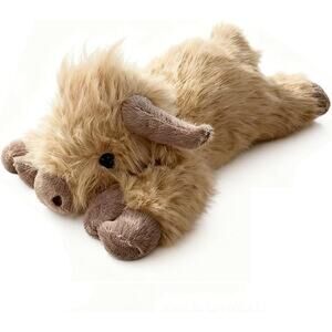 Brown Highland Cow Plush Stuffed Animal 13.7in Soft Farm Toy NEW